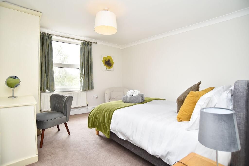 Sage bedroom at weekend break house Harrogate